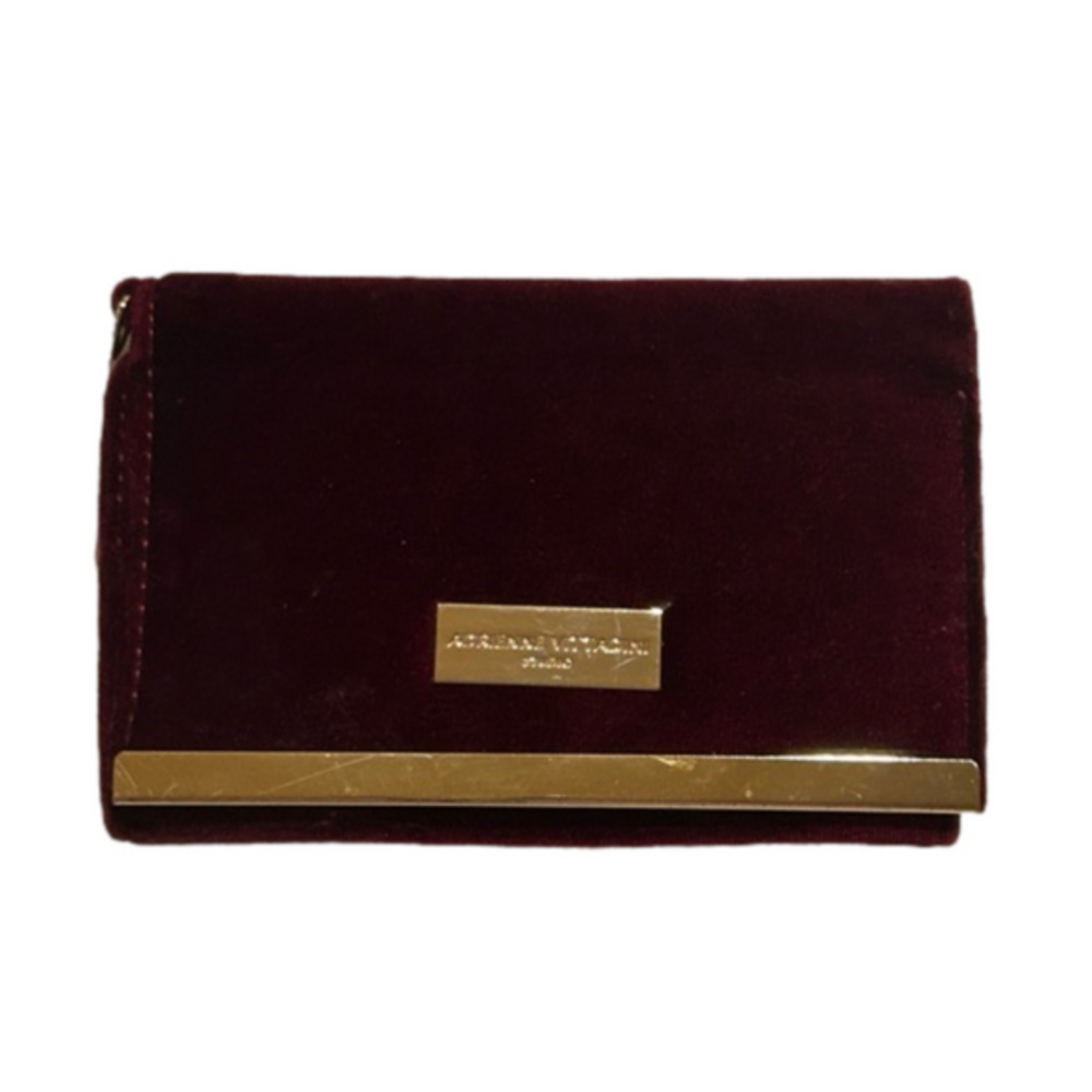 Vintage Adrienne Vittadina burgundy velvet wallet